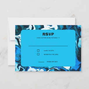 Cartons Réponse Blue Marble Star de David Custom Bar Bat mitzvah