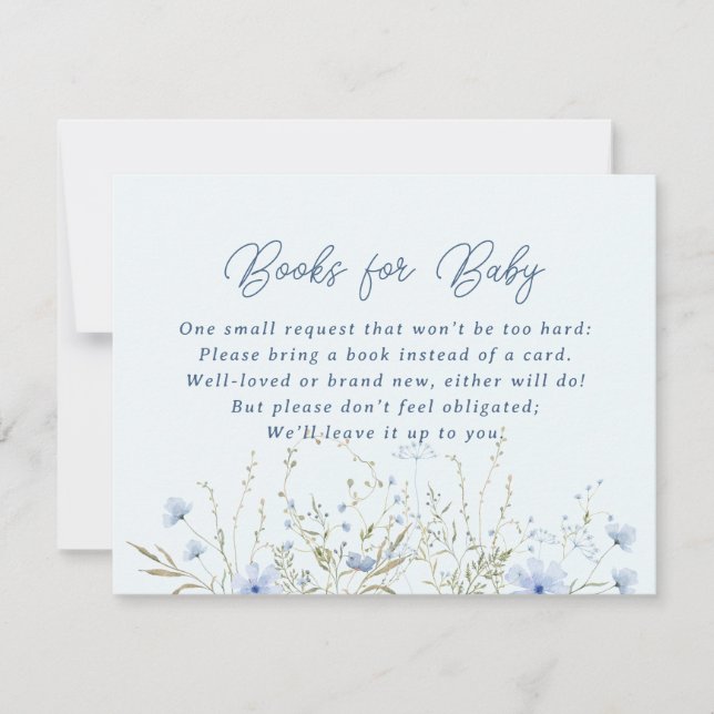 Cartons Réponse Blue Sky Fleurs sauvages livre pour Baby shower bé (Devant)