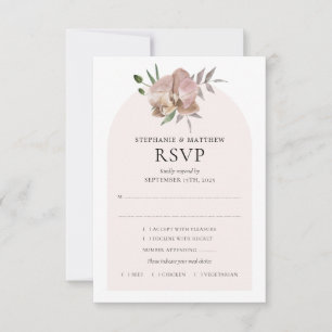 Cartons Réponse Boho Arch Dusty Orchids Mariage botanique