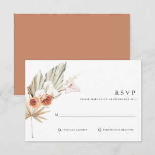 Cartons Réponse Boho Botanique Bohème Floral Mariage