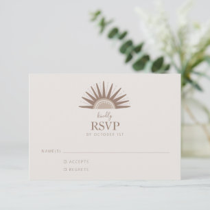 Cartons Réponse Boho Brown Boho et Mariage Taupe