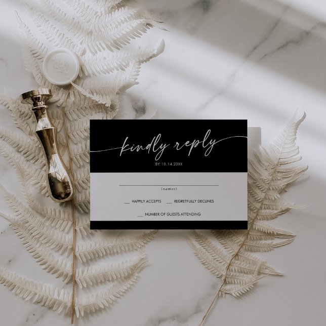 Cartons Réponse Boho Chic COULEUR ÉDITABLE Simple Mariage (Créateur téléchargé)