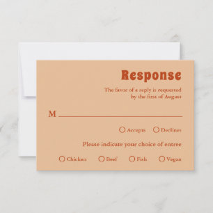Cartons Réponse Boho Desert Burange Rust Mariage moderne