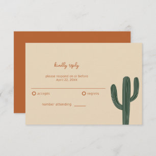 Cartons Réponse Boho Desert Simple Mariage