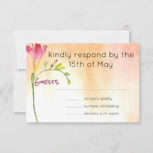 Cartons Réponse Boho Pink Freesia