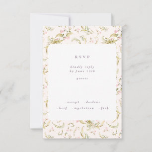 Cartons Réponse Boho Printemps Botanique Gros Fleur sauvage Mariag