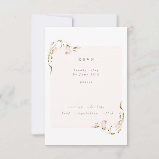 Cartons Réponse Boho Spring Botanical Corner Fleur sauvage Mariage (Devant)