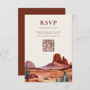 Cartons Réponse Boho Watercolor Desert Mariage