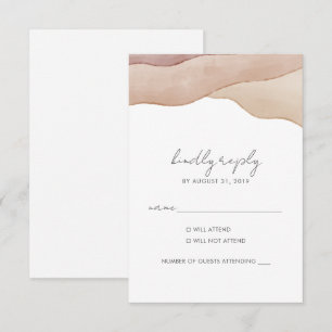 Cartons Réponse Boho Watercolor Mariage Abstrait