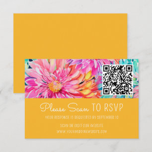 Cartons Réponse Boîtier de code QR couleur Mariage Floral