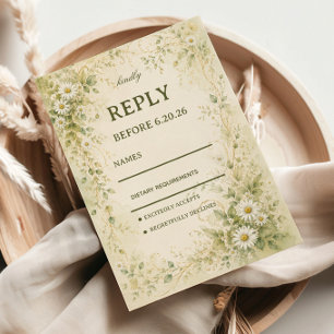 Cartons Réponse Botanique Daisy Vintage