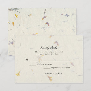 Cartons Réponse Botanique Floral Papier Moderne Mariage