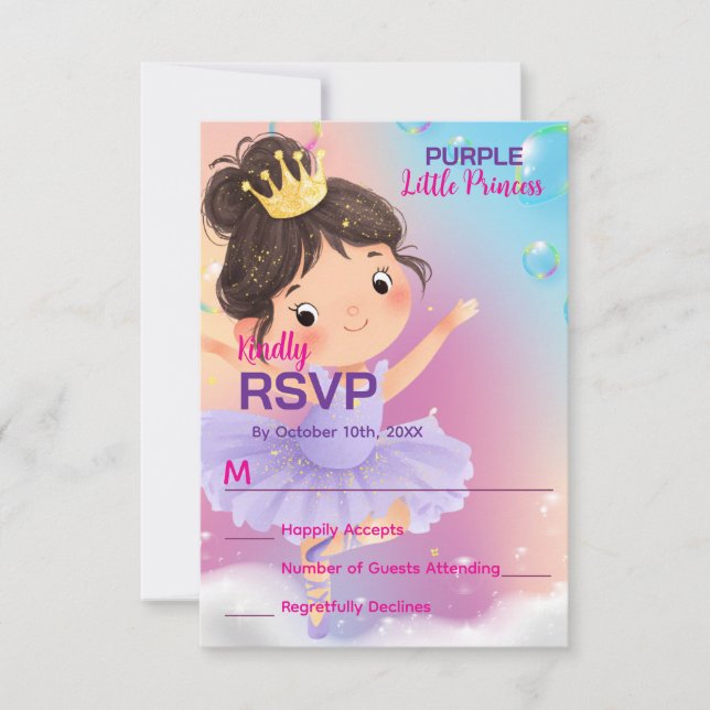 Cartons Réponse Boule de princesse pourpre (Devant)