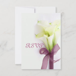 Cartons Réponse Bouquet Pix-Dezines, lys calla blancs