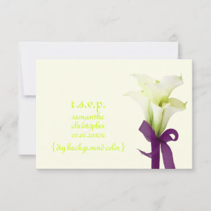 Cartons Réponse Bouquet Pix-Dezines, lys calla blancs