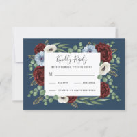 Bourgogne Peony Dusty Blue Anemone Floral Mariage