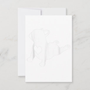 Cartons Réponse Bulldog Yoga Pose Love Heart Workout
