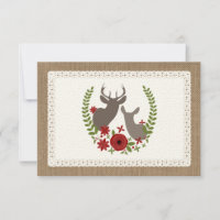 Burlap + Dentelle inspirée Noël Deer R.S.V.P.