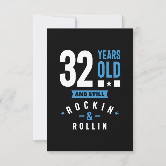 Cartons Réponse Cadeau de 32 ans (Devant)