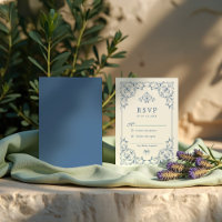 Cadre de bordure ornementale traditionnel bleu et 
