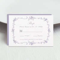 Cadre de mariage floral lavande victorien classiqu