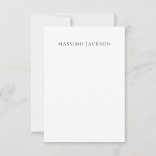 Cartons Réponse Calligraphie chic simple noir et blanc de son prop