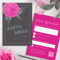 Camélia encrée mariage rose gris brun
