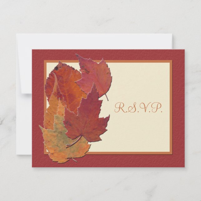 Cartons Réponse Carte-réponse pour Automne Feuilles II (Devant)
