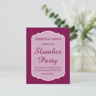 CARTONS RÉPONSE CARTON DE VIN NOM PERSONNALISÉ SOIRÉE PYJAMA