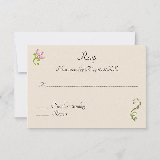 Cartons Réponse Carton d'invitation de mariage au paon hindou indi (Devant)