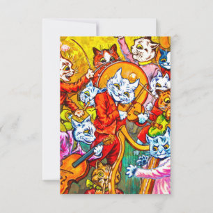 Cartons Réponse Cat Musical Band