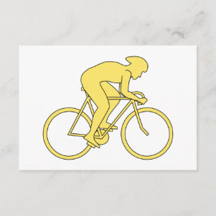 Cartons Réponse Cavalier de bicyclette en jaune
