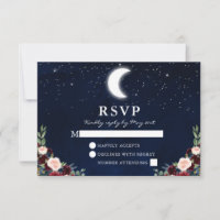 Céleste Mariage Blue Sky Moon Stars Floral