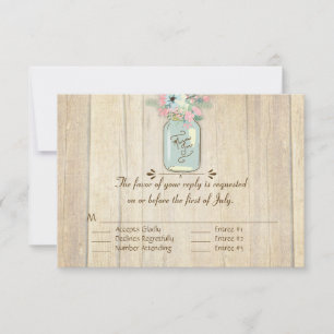 Cartons Réponse Chariftwood Grange Bois Rustique Mason Jar Jardin 