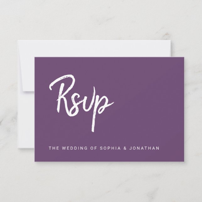 Cartons Réponse Châssis de script moderne | Choix de repas Mariage (Devant)