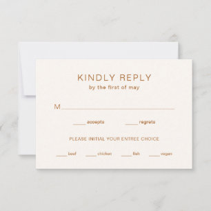 Cartons Réponse Chelsea Earthy Neutrals Mariage moderne