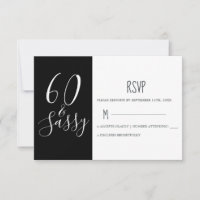 Chic 60 Sassy noir blanc 60e anniversaire