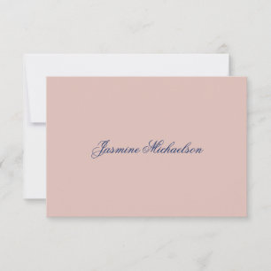 Cartons Réponse Chic Calligraphie Nom Couleur Or Rose Adorable