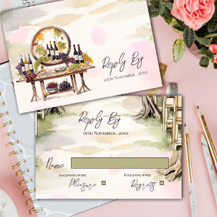 Cartons Réponse Chic Grapevine Inspiré vinerie Rustique Mariage