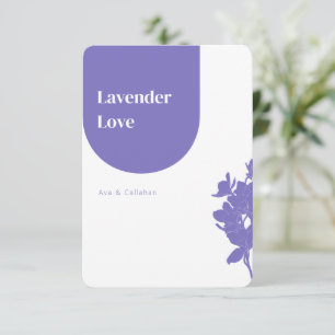 Cartons Réponse Chic Lavender Amour Moderne Mariage violet