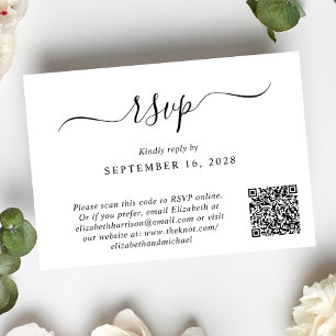 Cartons Réponse Chic Photo QR Code Mariage