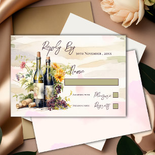 Cartons Réponse Chic Winery Rustic Grapevine inspiré Mariage