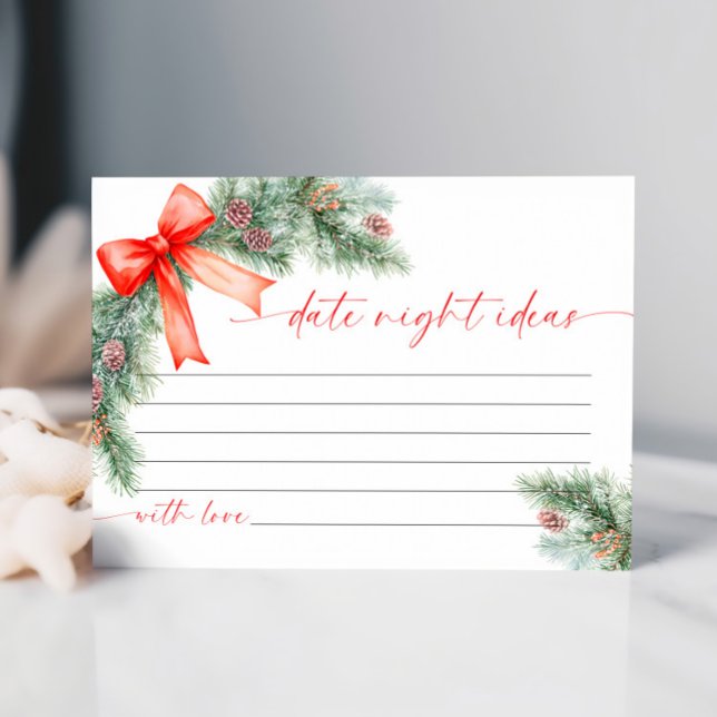 Cartons Réponse Christmas Date Night Ideas Card (Créateur téléchargé)