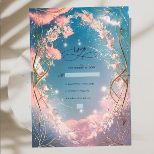 Cartons Réponse Ciel d'amour Ornate Rosy Florals Mariage