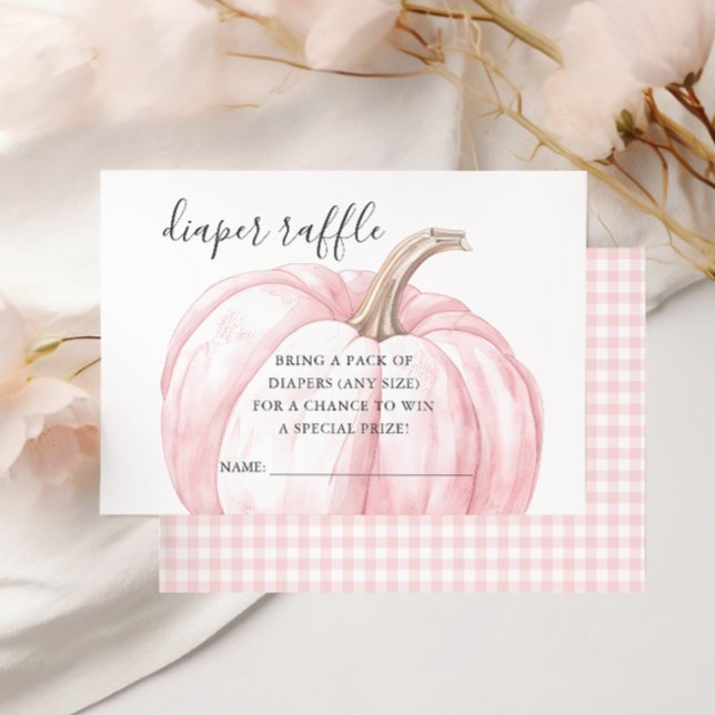 Cartons Réponse Citrouille rose Bébé Fille Douche Papier à Repas C (Créateur téléchargé)