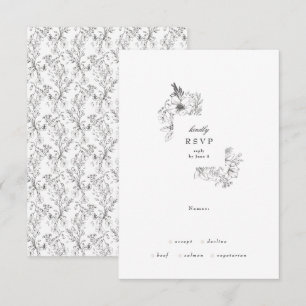 Cartons Réponse Classic Botanical Floral Wreath
