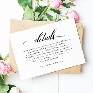 Cartons Réponse Classic Elegant Script Mariage - Fiche détaillée