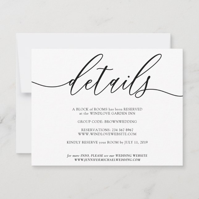 Cartons Réponse Clean Simple Modern peut ajouter vos propres détai (Devant)