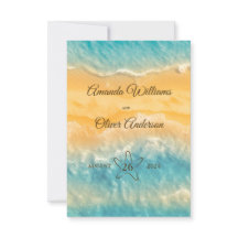Coastal Chic Golden Sand Turquoise QR Code Mariage