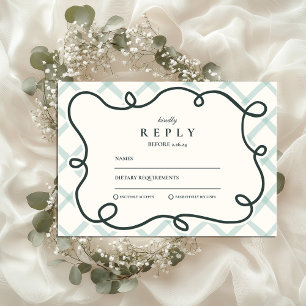 Cartons Réponse Coastal Chic Mariage